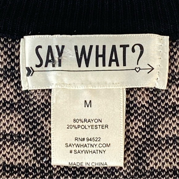 Say What Aztec Print Mock Neckline Sleeveless Dress Size Med - Picture 4 of 8